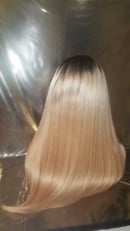 Image 4 of Virgin Brazilian Straight T1b/613/27HL Front Lace Wig
