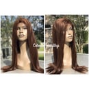 Image 1 of Virgin Brazilian #4 Cinnamon Brown Front Lace Wig