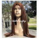 Image 2 of Virgin Brazilian #4 Cinnamon Brown Front Lace Wig