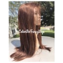 Image 3 of Virgin Brazilian #4 Cinnamon Brown Front Lace Wig