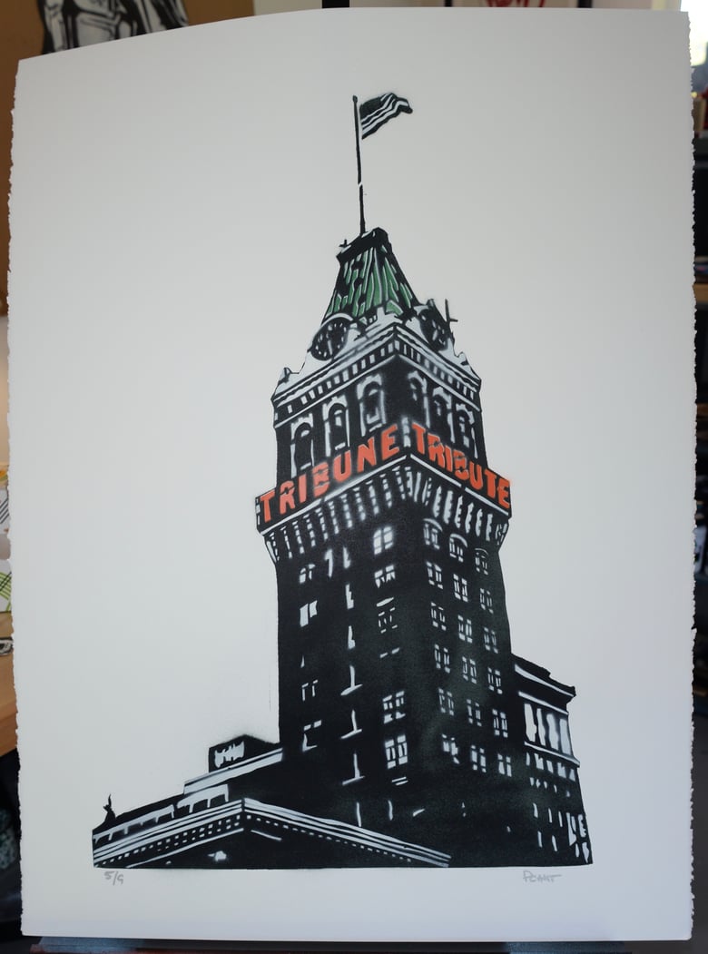 Image of Tribute Tower stencil print