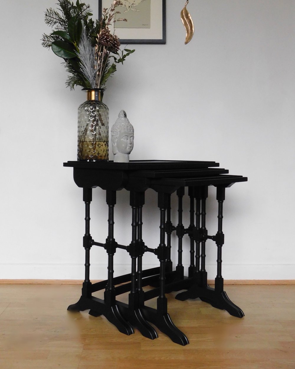 Image of Beautiful black nest of tables
