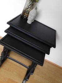 Image 2 of Beautiful black nest of tables