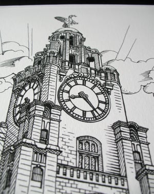 Liver Building Liverpool Architecture Art Print - Limited Edition