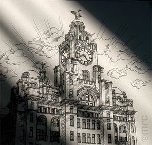 Liver Building Liverpool Architecture Art Print - Limited Edition