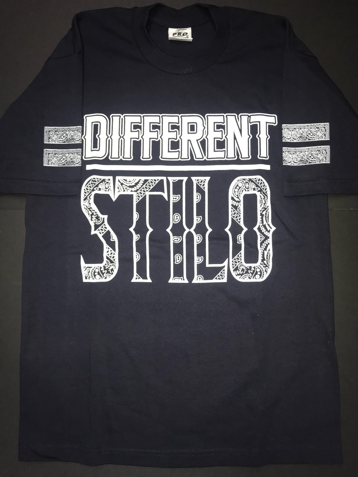 Image of Different Stilo “Navy Blue & White” Bandana T-Shirt