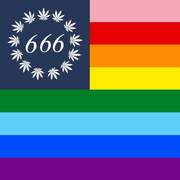 Image of PRIDE WEED 666 FLAG