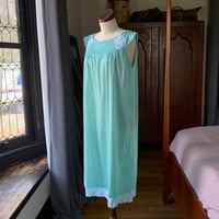 Image 5 of Mint Green Floral Lace Nightgown Large