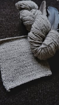 Image 4 of Harting Black DOUBLE KNIT Semi Worsted Spun Yarn - Light Grey 