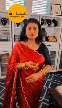 Image 3 of SS20241_Pure Satin Silk Saree with Unstitched Velvet Blouse