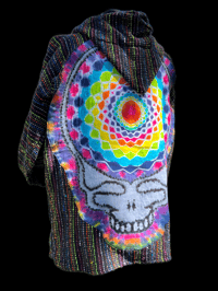 Image 1 of Large Rainbow Stealie Baja Hoodie