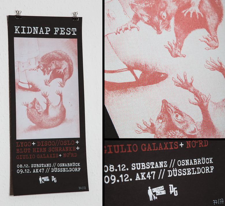 Image of KIDNAP FEST | Siebdruckposter (limitiert auf 77 Stück)