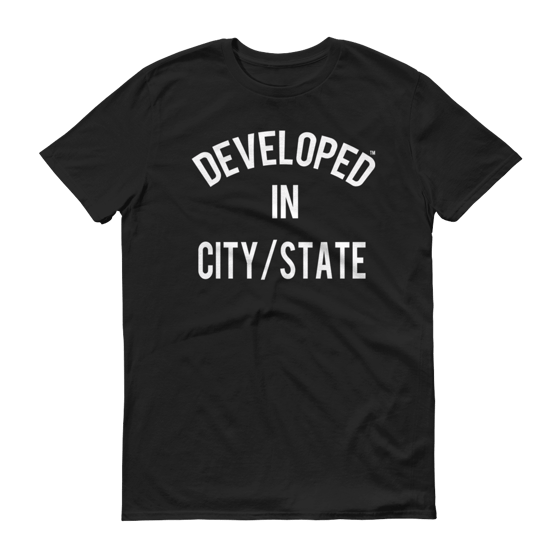 Image of BASICally Developed Tee-'YOUR CITY/STATE'