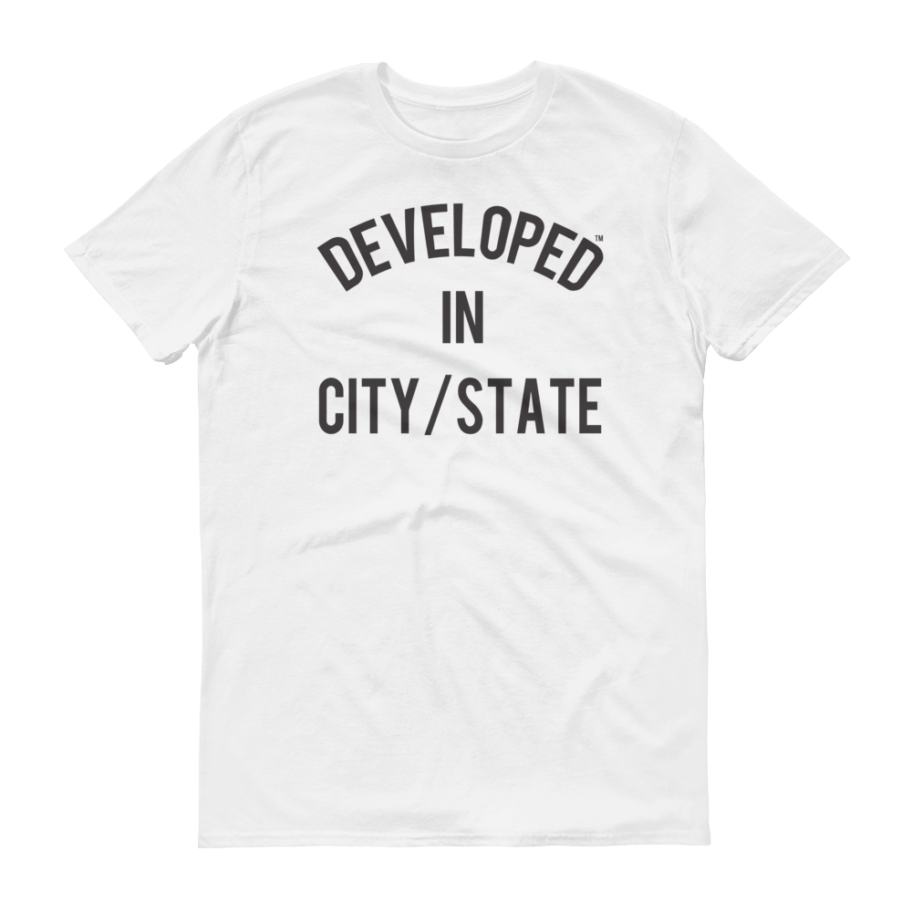 Image of BASICally Developed Tee-'YOUR CITY/STATE'