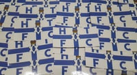 Image 2 of Huddersfield Town, Halifax Town, HTFC Blue Ulster Football/Ultras 10x5cm Stickers. Pack of 25.
