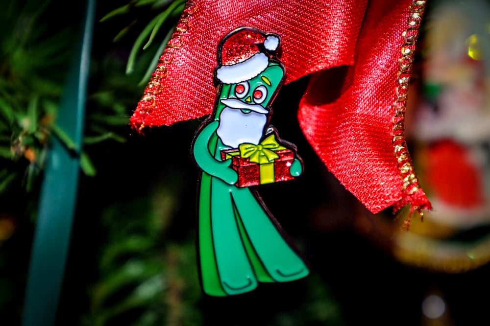 Gumby Santa Enamel Pin