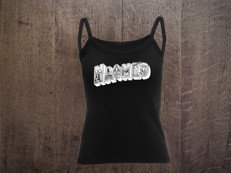 Image of Débardeur ou T-shirt Femme col V noir NAONED — Version "Gwenn ha Du"
