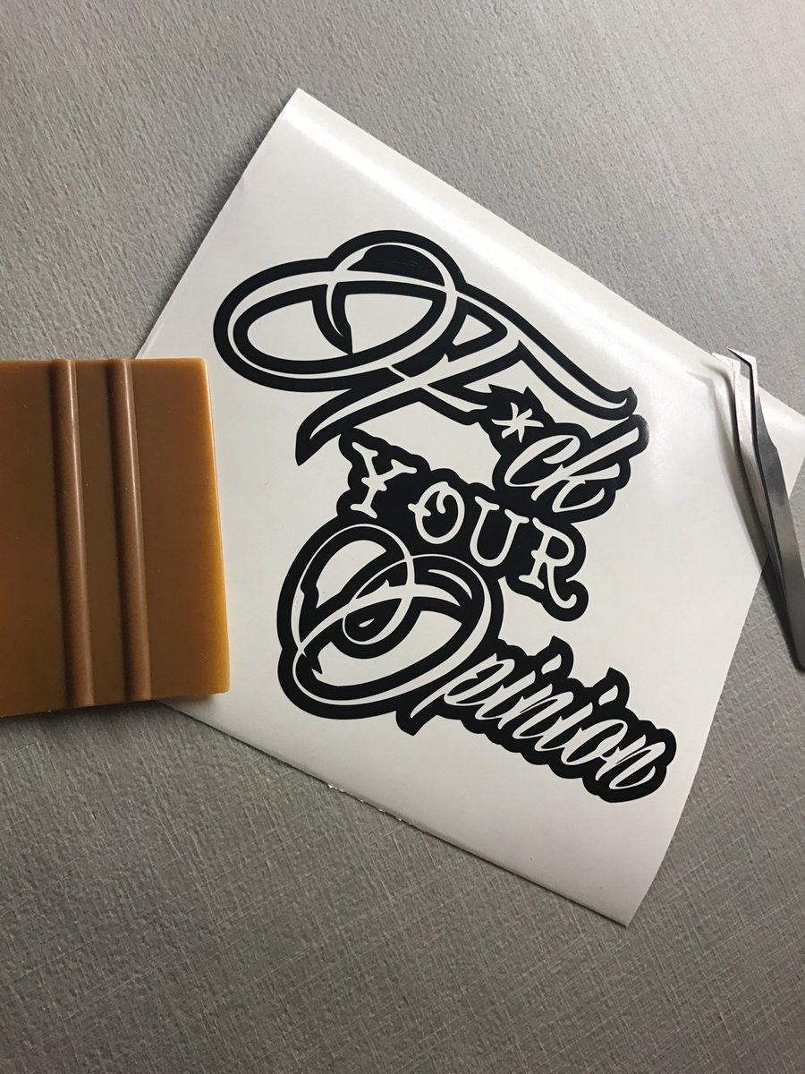 Image of F*ck your opinion decal 8"x6"