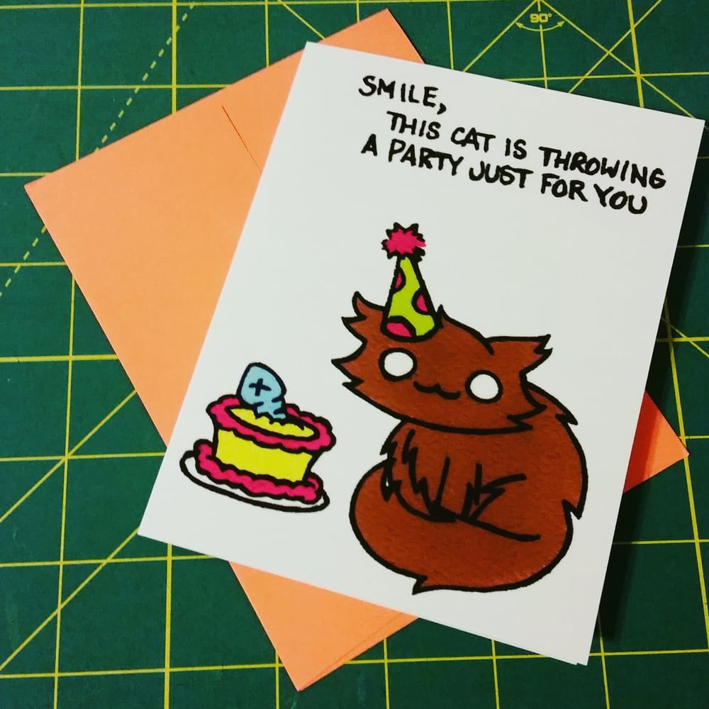 Image of Dot The Cat Greeting Card
