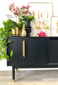 Image 13 of Mid Century Modern Vintage Black G Plan Sideboard  - TV Cabinet - Drinks Cabinet