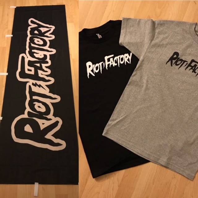 Image of Riot factory shirt and flag combo!