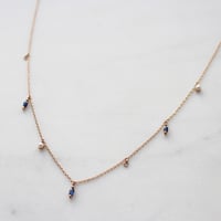 Image 3 of Sapphire Marquise Drop Necklace