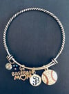 Bangle bracelet with charms