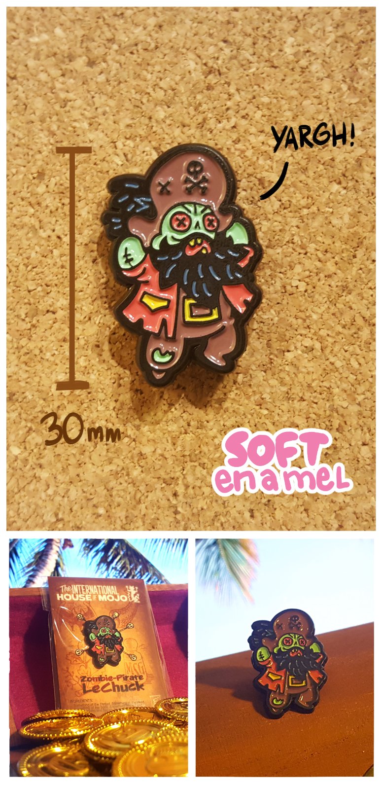 Image of Zombie Pirate Pin