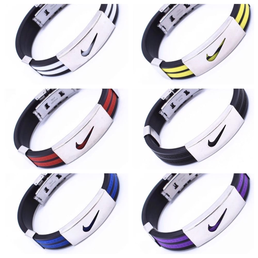 Image of Nike Silicone Band Metal Cuff