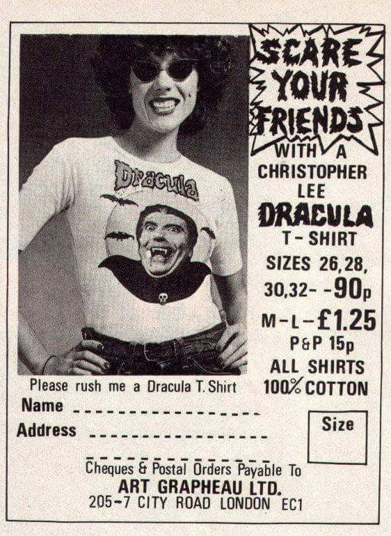 Vintage Dracula Christopher Lee t shirt