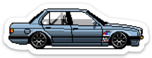 Pixel Art E30 Stickers