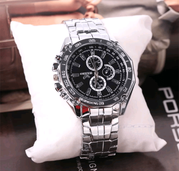 Image of Men's Stainless Steel Quartz Analog Wrist Watch