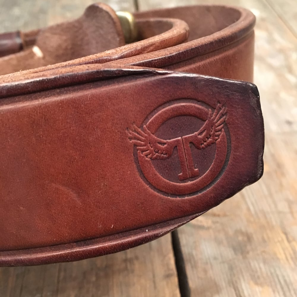 Image of THEDI LEATHERS WESTERN BELT BROWN