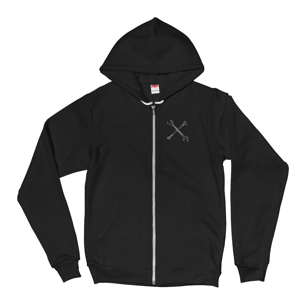 back zipper hoodie