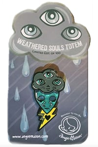 Image 2 of WEATHERED SOULS TOTEM - ENAMEL PIN LTD ED OF 100