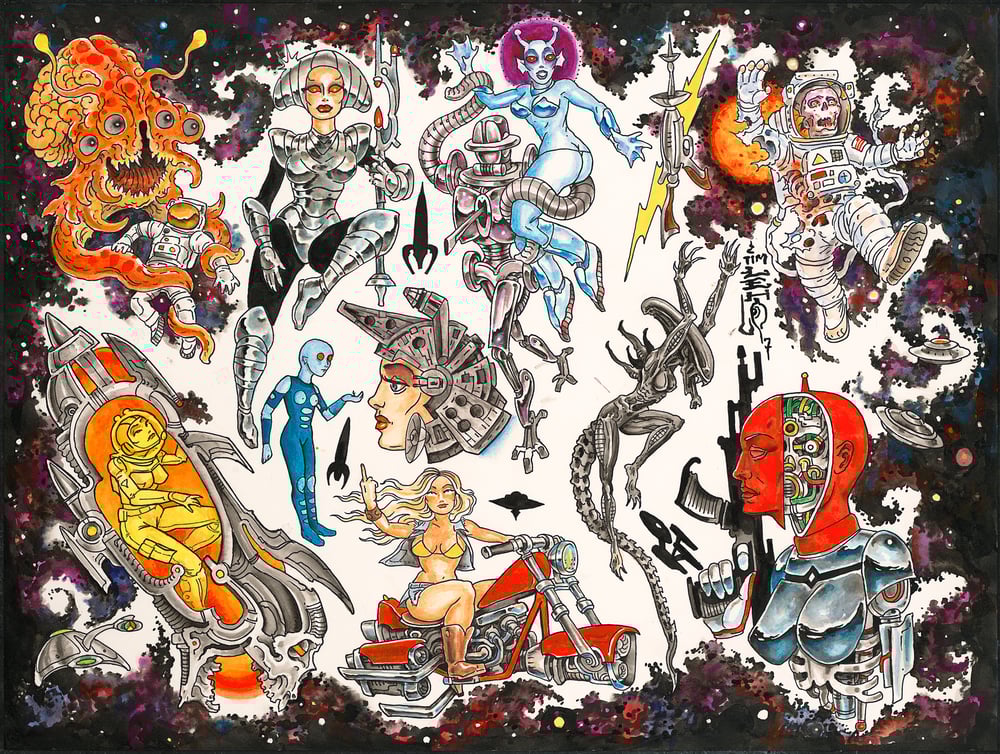 Image of Tim Lehi “Science Fiction Tattoo Designs” Poster