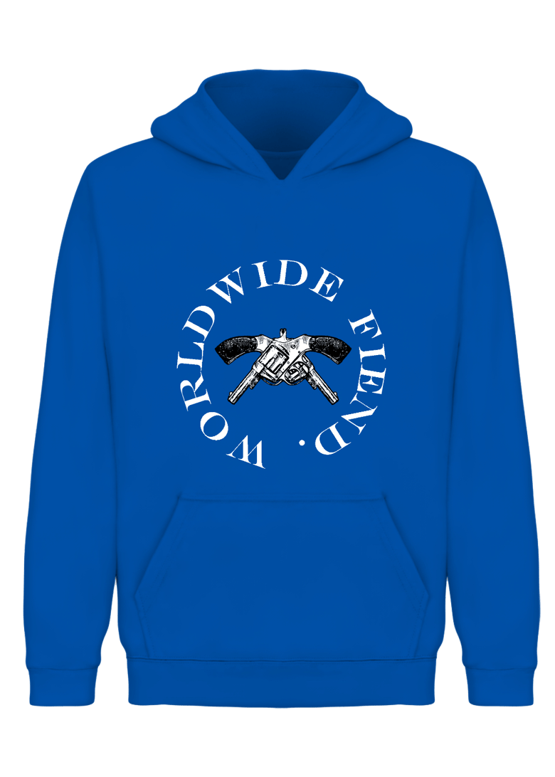 Image of Blue Worldwide Fiend Hoodie