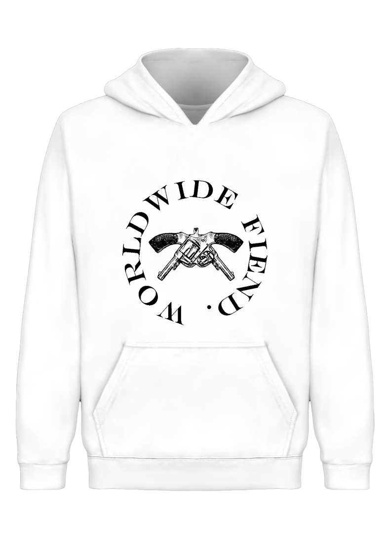 Image of White Worldwide Fiend Hoodie