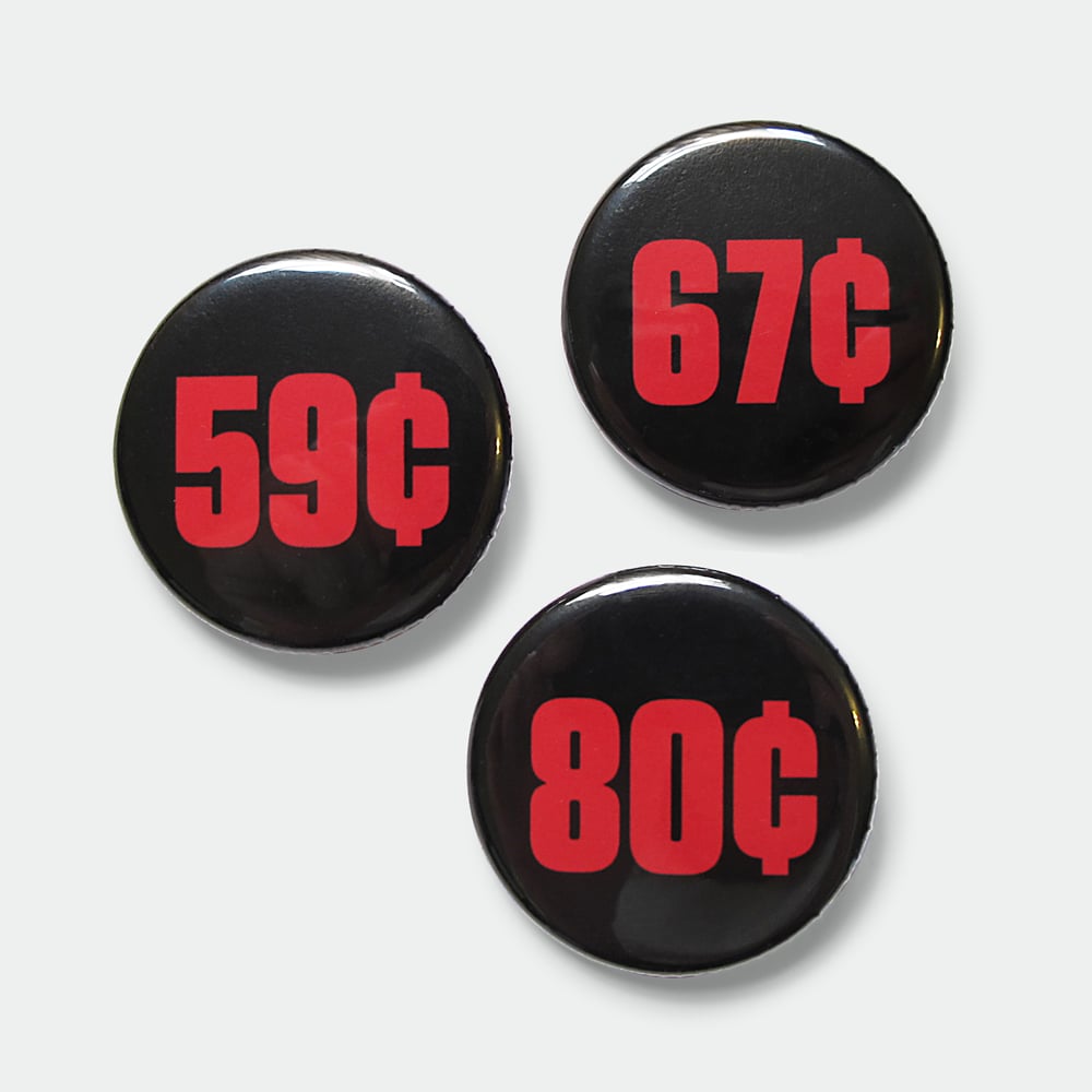 Image of Set of 3 wage Gap 1.25” pins