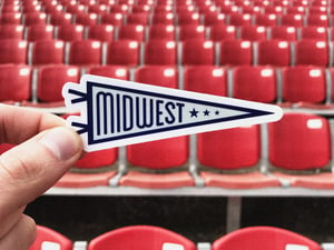 Image of Midwest Pennant Sticker // Classic