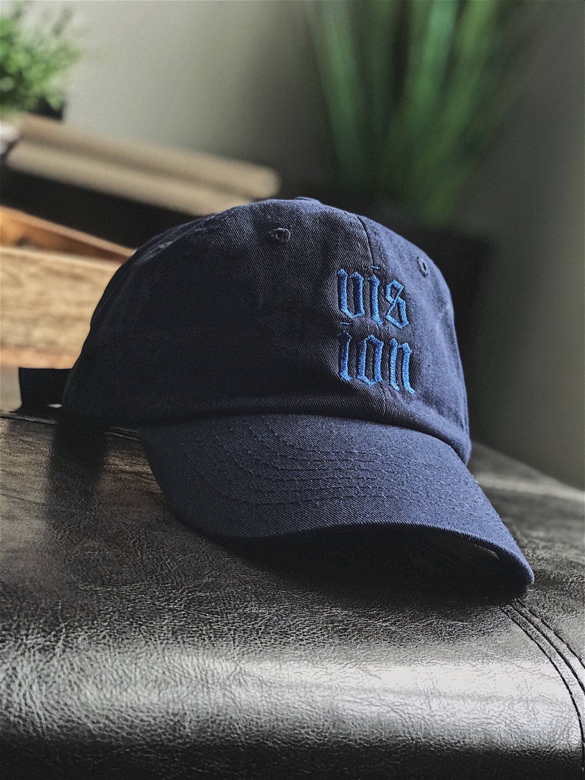 Image of Navy with Cobalt VISION stitch