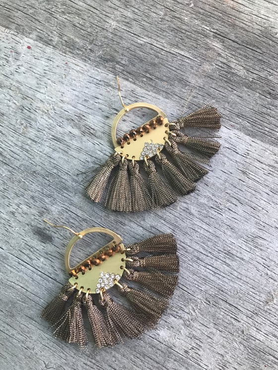 Image of Gold tassel earrings