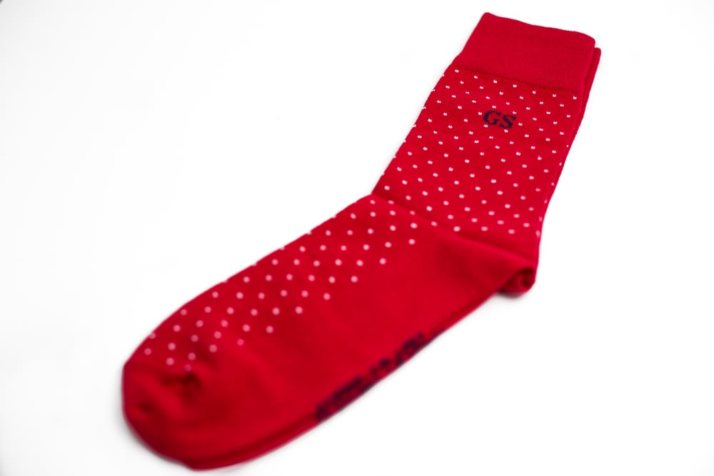 Image of Red Polka Dot Socks