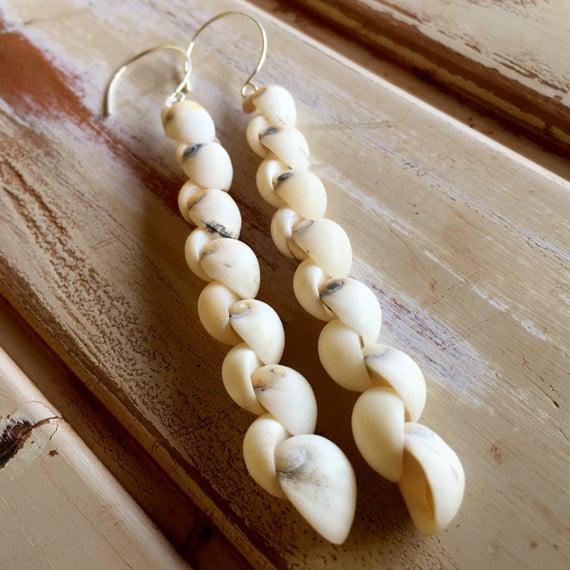 Long deals shell earrings