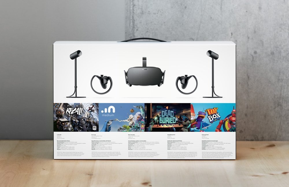 Image of Oculus Rift CV1 VR Headset Include Touch Controllers + 2 Sensors + 6 Free Games
