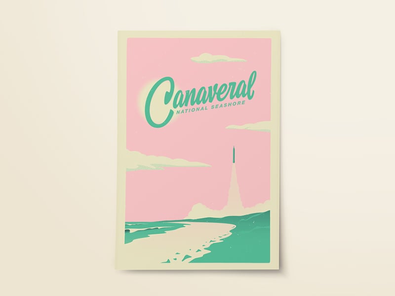 Image of Canaveral National Seashore Type Hike Poster