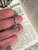 Pendentif dizainier en métal plaqué argent, vintage