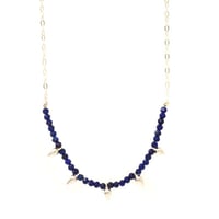 Image 1 of Lapis lazuli sterling silver spike necklace