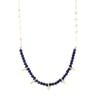 Lapis lazuli sterling silver spike necklace