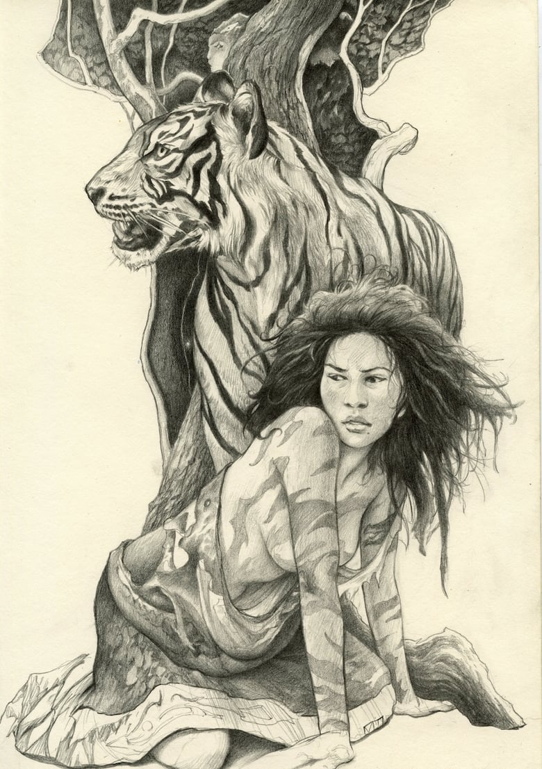 Image of " Wild Woman with Tiger "